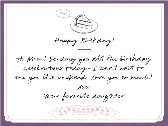 Electragram Birthday Cards